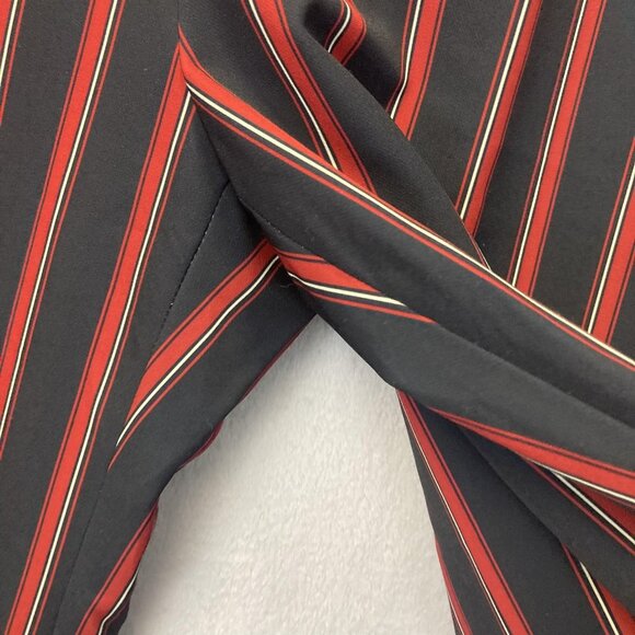 Insight Wide Leg Pants Womens 16 Navy Red Stripe High Rise Stretch Flowy Office - Picture 9 of 15